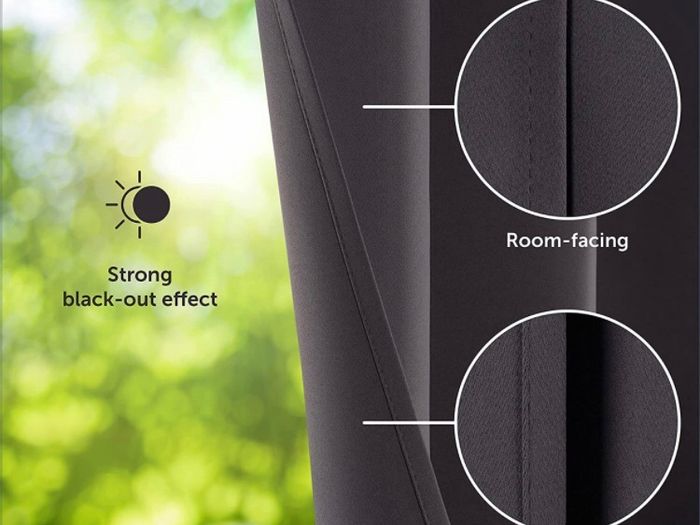 Blackout Curtains - Set of 2 Eyelet Curtains - Easy Installation, Maximum Protection, Black Out for Bed and Living Room Multiple Sizes/Colours