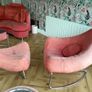 Living room / Sunroom couch and arm chairs red Image 3