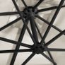 Cantilever Umbrella with LED lights and Steel Pole 250x250 cm Sand Image 2