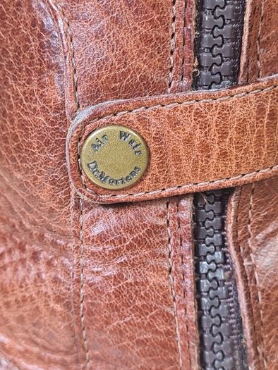 Vintage womens Dr Martens 11436 brown leather heeled riding boots knee high Size Uk 4 EU 37