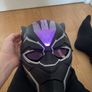Black panther mask with purple light able forehead and slidable purple eyes Image 5