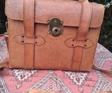 1940's Pigskin Leather Camera Shoulder Bag
