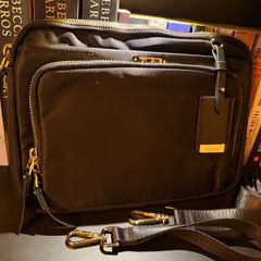 Tumi inspired crossbody bag