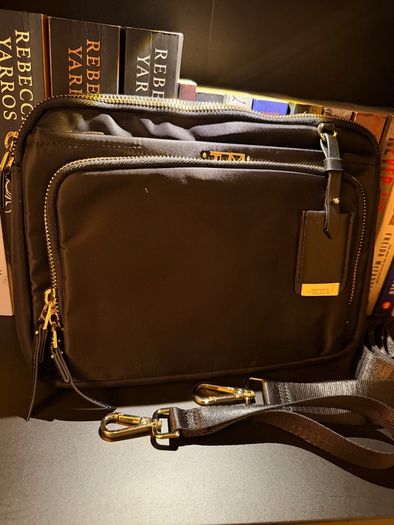 Tumi inspired crossbody bag