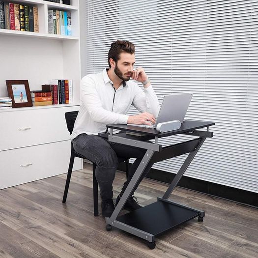 Computer Desk Rolling Small Study Home Office Workstation Table - FREE DELIVERY NATIONWIDE