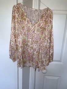 Summer blouse in pink and light green (eu 42)