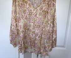 Summer blouse in pink and light green (eu 42)