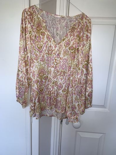 Summer blouse in pink and light green (eu 42)