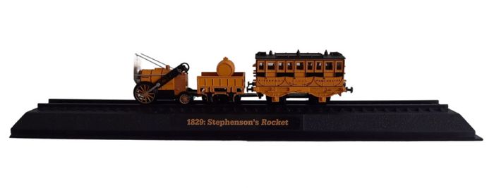 Collection of stationary model trains