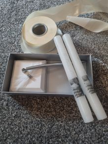 Wedding candle and pen