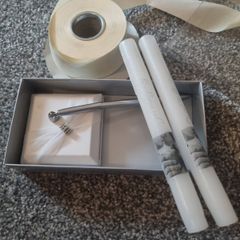 Wedding candle and pen