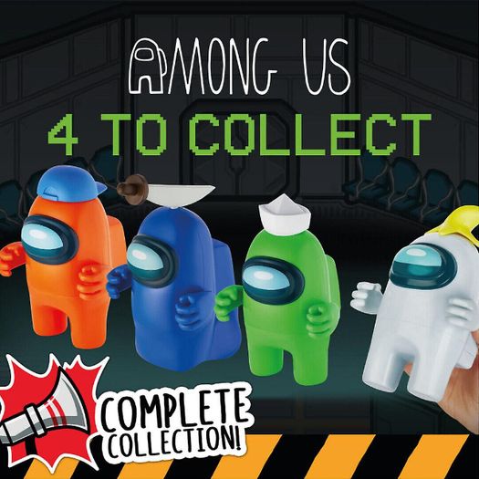 Among Us Series 2 Action Figure Crewmate Includes 2 Hats Hands And Acc - Grey