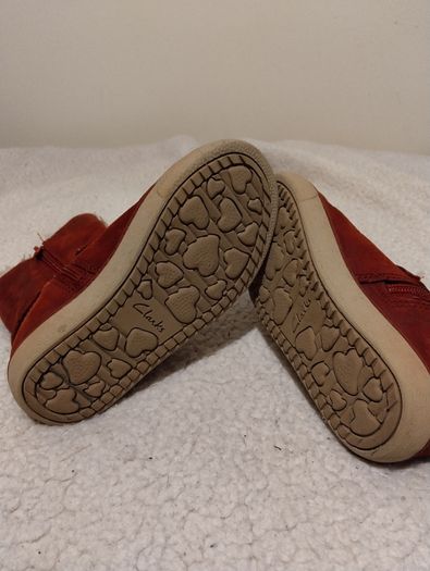 Clarks Kids Red leather Boots