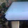 Enamelware and metal industrial style stool Image 2