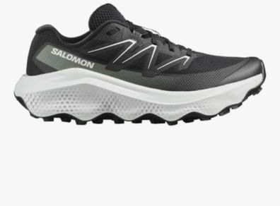 pair of Salomon Ultra Flow 2 Men's Versatile Trail Running Waterproof Shoes for Comfort, Good for Hiking and Trail Running on Outdoor Adventures, 2025 black and white