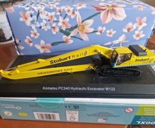 Komatsukomatsu railway Pc340 Excavator Digger Eddie Stobart 1:76 Size Atlas W122 4664101 New