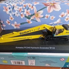 Komatsukomatsu railway Pc340 Excavator Digger Eddie Stobart 1:76 Size Atlas W122 4664101 New