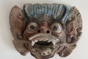 Old Asian Wooden Wall  Mask