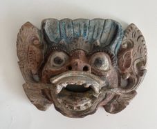 Old Asian Wooden Wall  Mask