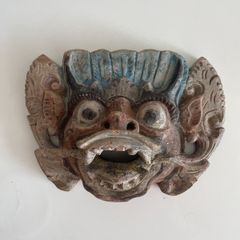 Old Asian Wooden Wall  Mask