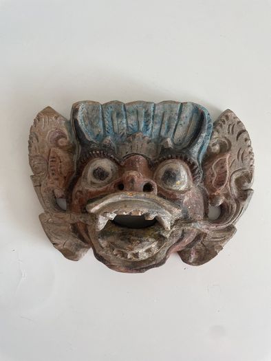 Old Asian Wooden Wall  Mask