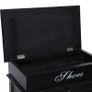 Shoe Cabinet Black 50x28x98 cm Paulownia Wood Image 5