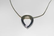 Silver necklace with a cz stone