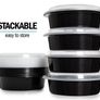 Round Plastic Meal Prep Containers - Reusable BPA Free Food Containers with Airtight Lids - Microwavable, Freezer and Dishwasher Safe - Stackable Salad Bowls MULTIPLE AMOUNTS AVAILABLE (FREE POSTAGE) Image 7