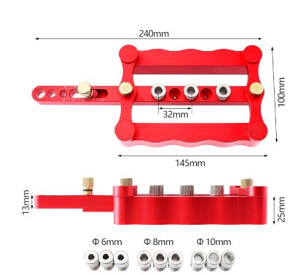 BRAND NEW Woodworking Doweling Jig Drill Guide Wood Dowel Puncher Locator Tools Kit for Carpentry 6/8/10mm