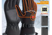 Men's Outdoor Heated Gloves, with Touch Screen, Battery Case, and Adjustable - Polyester,Suitable for outdoor activities, Motorbike, camping, and skiing