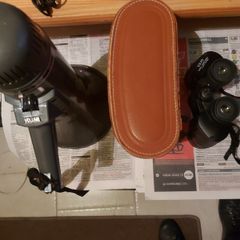 Megaphone Loudspeaker, and 2 Pairs of Binoculars, one in lovely case