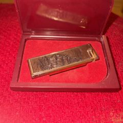 Vintage Japanese Lighter, Heavy gold tone, Original Presentation Case