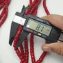 Rare Antique Venetian WhiteHeart Glass Beads Strands 8mm 24 inches Image 9