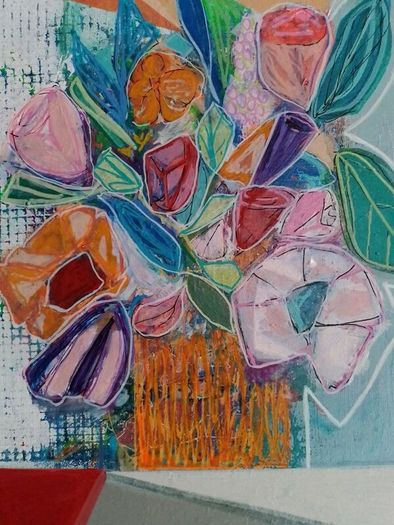 Original Abstract Painting Original Floral Painting Framed Floral Art New Original Irish Abstract Painting by Artist