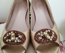 Fabulous Marian Gild Wedge Shoes Size 38