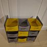 kid space themed storage rack and baskets,Grey and Yellew baskets Image 4