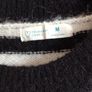 Ladies Black and white striped jumper W wool content M  includes postage Image 2