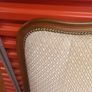 Antique French Oak and Upholstered Queen size bed  circa 1930s in Great condition Image 3