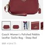 Designer Coach - Leather Shoulder Cross Body Bag - Red - BNWT RRP 205 Image 5