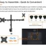 Adjustable Desk Monitor Stand Monitor Holder Table Stand Tiltable Stand 180 Swivel 360 Height Image 3