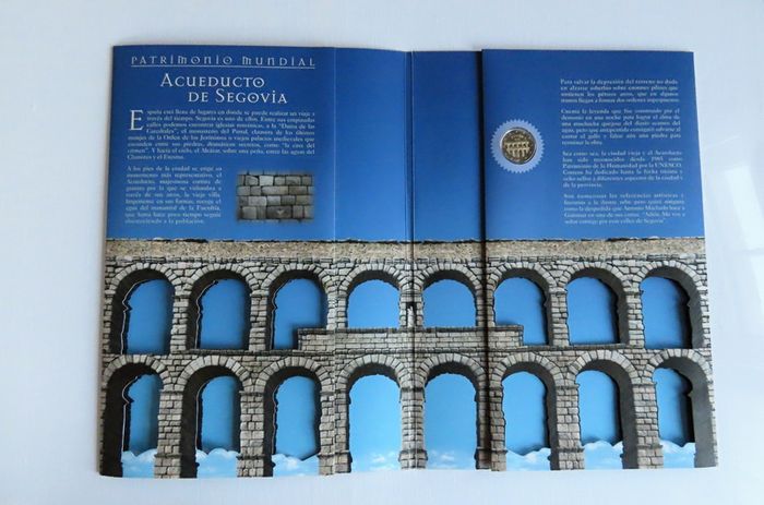 Spain 2016 2 euro coincard - Segovia Aqueduct - Sealed with Stamps