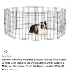 Dog's metal fence