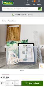 3 x 60L Clear Storage Box
