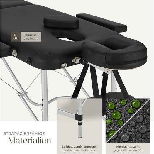 2-Zone Massage Table, Folding, Height Adjustable, Aluminium Massage