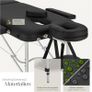 2-Zone Massage Table, Folding, Height Adjustable, Aluminium Massage Image 6