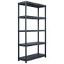 Storage Shelf Racks 2 pcs Black 250 kg 80x40x180 cm Plastic Image 2