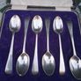 6 X C.W.Fletcher Aet Deco Sterling Silver Teaspoons (61 grams) Image 3
