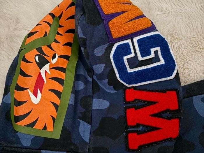 BAPE full navy and blue camo tracksuit