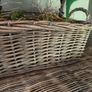 Washed rattan planter console or centrepiece with timer lights Image 4