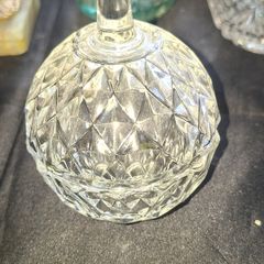 Vintage Crystal Cut Glass Apple, Italian shaped Trinket Box, Postage Available